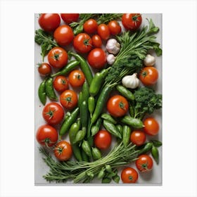 Fresh Vegetables Kitchen Wall Art 7 Canvas Print