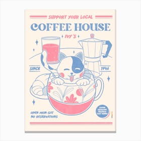 Support Your Local Coffee House Canvas Print
