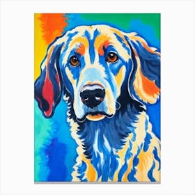 Curly Coated Retriever Fauvist Style dog Canvas Print