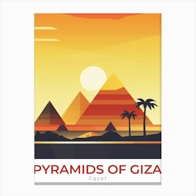 Egypt Pyramids Of Giza Travel Canvas Print