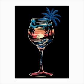 Sunset In A Wine Glass Canvas Print