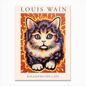Louis Wain, Kaleidoscope Cats Poster 11 Canvas Print