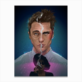 Fight Club Two Face Canvas Print