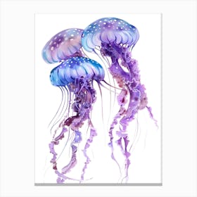 Watercolor Of Jellyfish Canvas Print