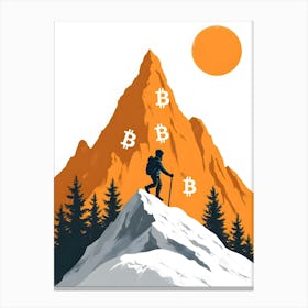 Bitcoin Mountain Canvas Print