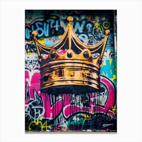 Crown Graffiti Canvas Print