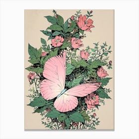 Pink Butterfly 3 Canvas Print