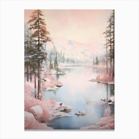 Dreamy Winter Painting Lake Tahoe Usa 2 Canvas Print