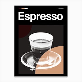 Mid Century Dark Espresso Coffee Canvas Print