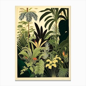 Jungle Botanical 7 Rousseau Inspired Canvas Print