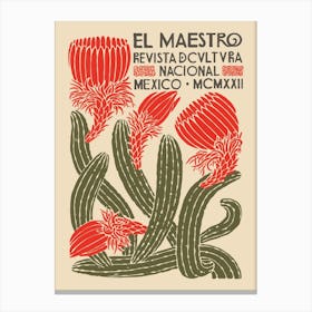 El Maestro Magazine Revista Mexican Canvas Print