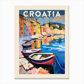 Pula Croatia 4 Fauvist Painting Travel Poster Canvas Print