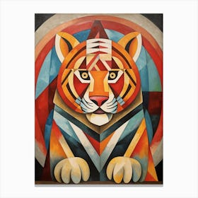 Tiger Geometric Abstract 8 Canvas Print