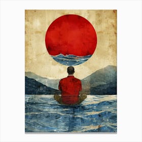 Man In Meditation Canvas Print