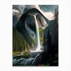 Shannon Falls, Canada Realistic Photograph (2) Canvas Print