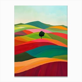 Tree In A Field 2 Canvas Print