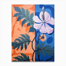 Aconitum 1 Hilma Af Klint Inspired Pastel Flower Painting Canvas Print