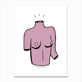 Woman Power: Torso With Breasts Canvas Print