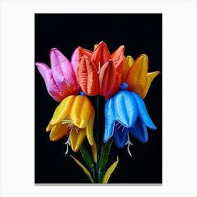 Bright Inflatable Flowers Columbine 1 Canvas Print