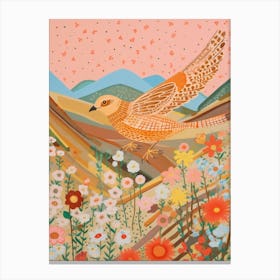Maximalist Bird Painting Yellowhammer 4 Canvas Print