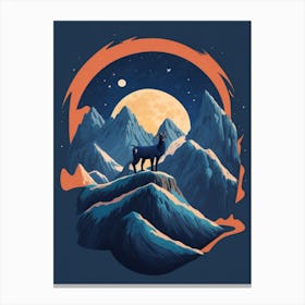 Wolf In The Mountains Canvas Print