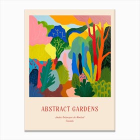Colourful Gardens Jardin Botanique De Montral Canada 3 Red Poster Canvas Print