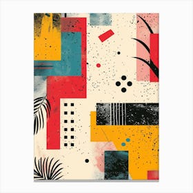 Playful And Colorful Geometric Shapes Arranged In A Fun And Whimsical Way 25 Canvas Print
