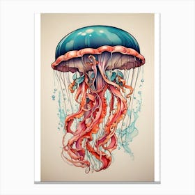 Jellyfish art Canvas Print
