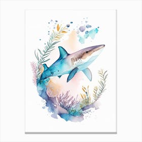 Mako Shark 1 Watercolour Canvas Print