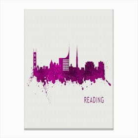 Reading England City Purple Canvas Print