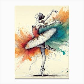 Balerina Female Dancer Canvas Print
