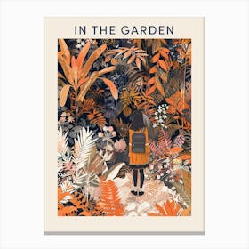 In The Garden Poster Orange 1 Canvas Print