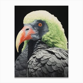 Ohara Koson Inspired Bird Painting California Condor 1 Canvas Print