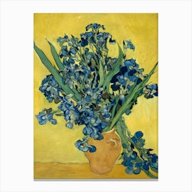 Irises In A Vase Canvas Print