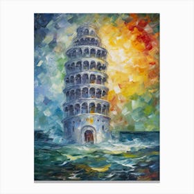 Tower Of Pisa Monet Style 1 Canvas Print
