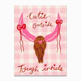 Little Outside Tough Inside Canvas Print