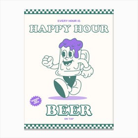 Green And Purple Happy Hour Canvas Print