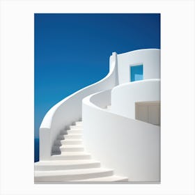 White Stairway To The Sea Canvas Print