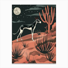 Dog In The Desert Canvas Print