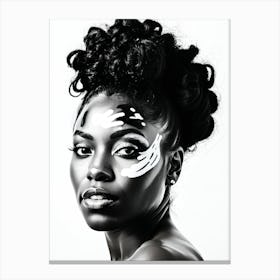 Mural Photo Of Beautiful Black Woman 7 Canvas Print