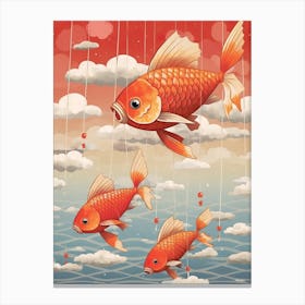 Carp Streamers Japanese Kitsch 3 Canvas Print