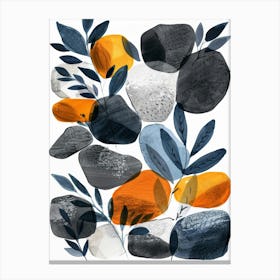 Rocks And Leaves Canvas Print