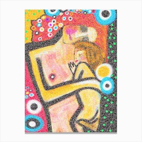 Kiss By Person Canvas Print