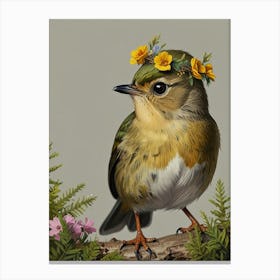 Bird In A Crown Canvas Print