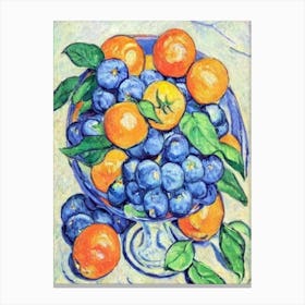 Clementine 1 Vintage Sketch Fruit Canvas Print