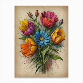 Bouquet Of Flowers 1 Canvas Print