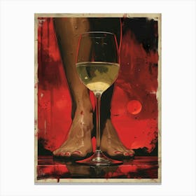 'Dead Girl In Wine' Canvas Print