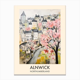 Alnwick (Northumberland) Painting 1 Travel Poster Canvas Print