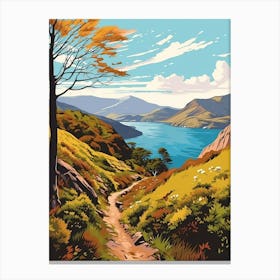 The West Highland Way Scotland 5 Vintage Travel Illustration Canvas Print