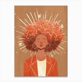 Woman With Afro Hair Canvas Print